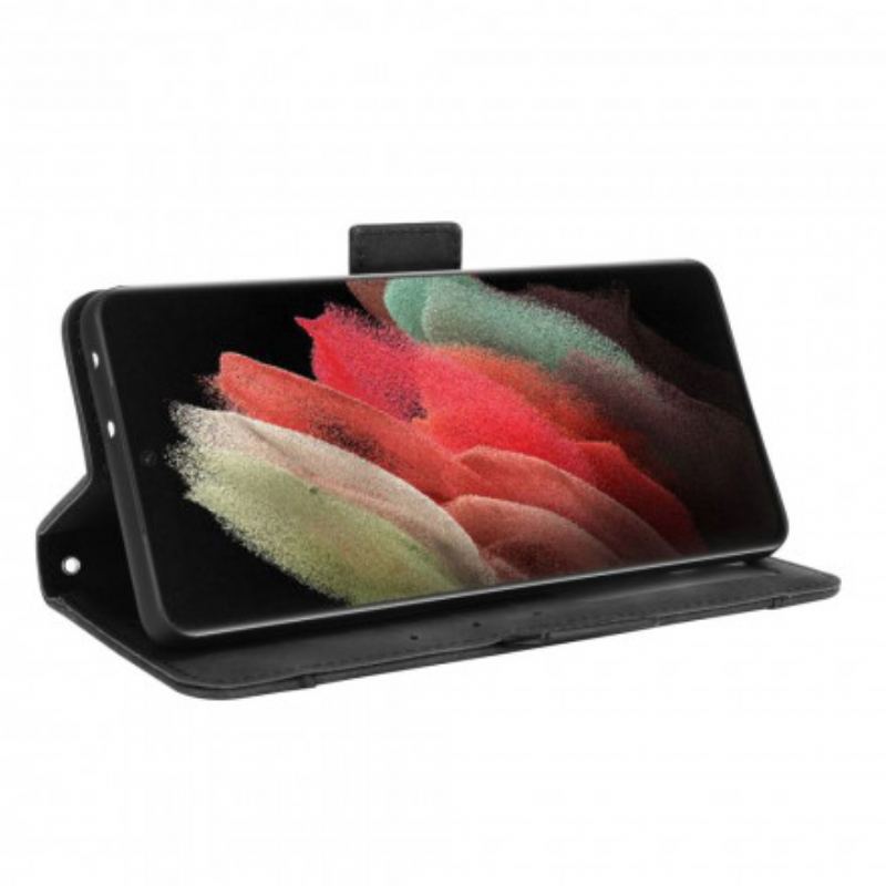 Capa Folio Para Samsung Galaxy S21 Ultra 5G Multi-card Premier Class