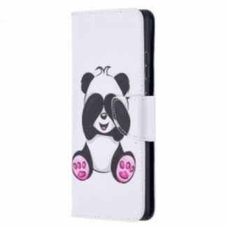 Capa Folio Para Samsung Galaxy S21 Ultra 5G Panda Divertido