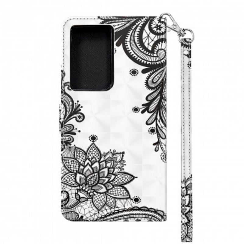 Capa Folio Para Samsung Galaxy S21 Ultra 5G Renda Chique