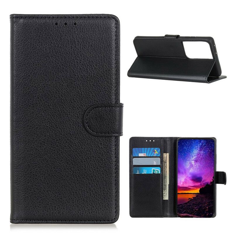 Capa Folio Para Samsung Galaxy S21 Ultra 5G Textura Lichia