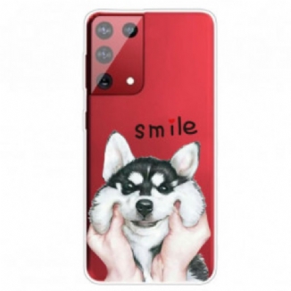 Capa Para Samsung Galaxy S21 Ultra 5G Cachorro Sorridente