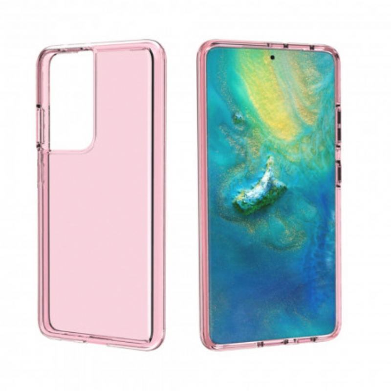 Capa Para Samsung Galaxy S21 Ultra 5G Colorido Transparente