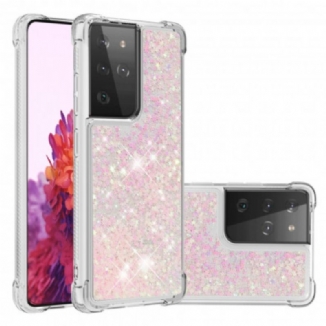 Capa Para Samsung Galaxy S21 Ultra 5G Desejos Lantejoulas