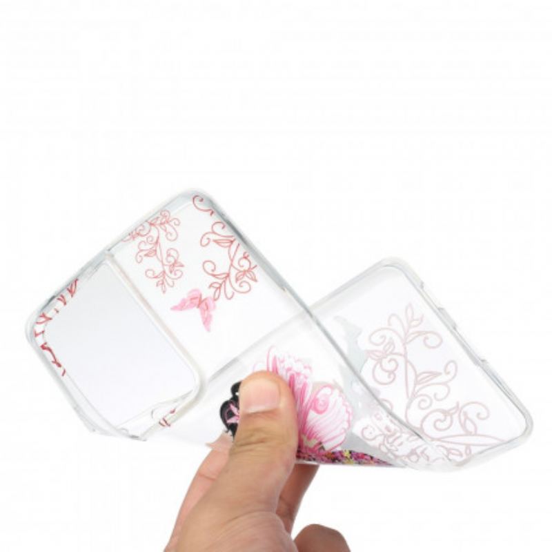 Capa Para Samsung Galaxy S21 Ultra 5G Fada Das Flores Transparentes