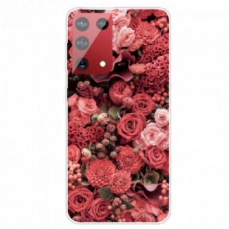 Capa Para Samsung Galaxy S21 Ultra 5G Flores Intensas