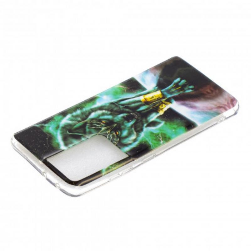 Capa Para Samsung Galaxy S21 Ultra 5G Fluorescente Wolf Series