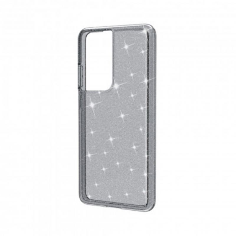 Capa Para Samsung Galaxy S21 Ultra 5G Lantejoulas Transparentes