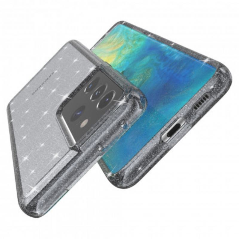 Capa Para Samsung Galaxy S21 Ultra 5G Lantejoulas Transparentes