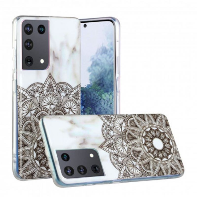 Capa Para Samsung Galaxy S21 Ultra 5G Mandala Marmorizada