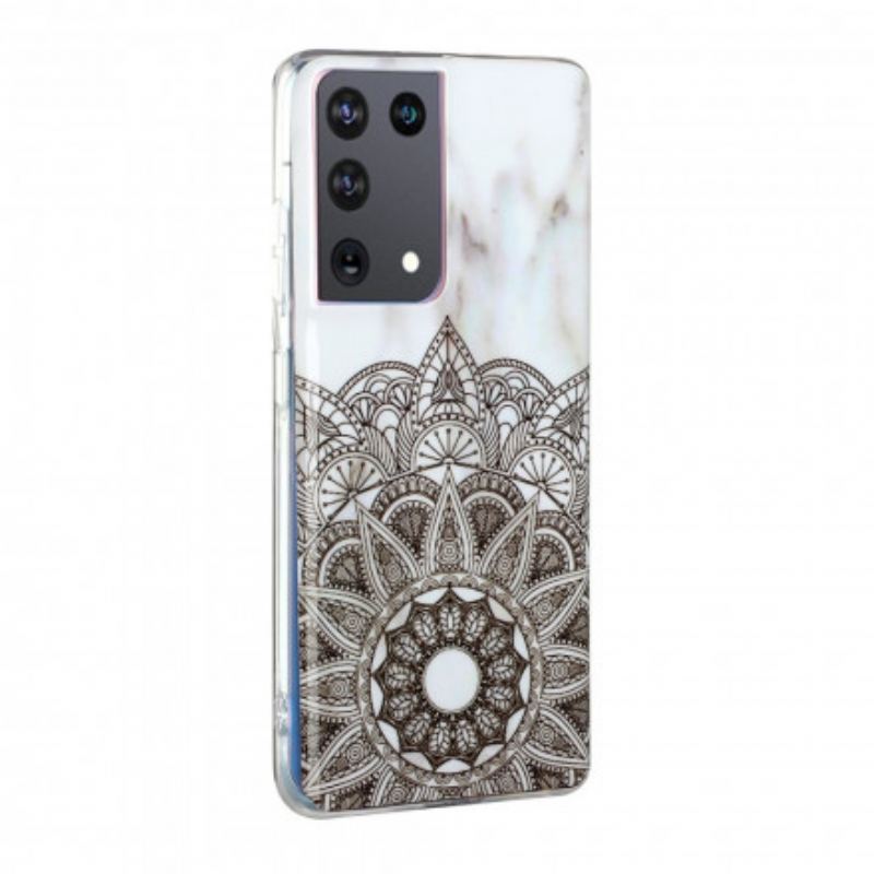 Capa Para Samsung Galaxy S21 Ultra 5G Mandala Marmorizada