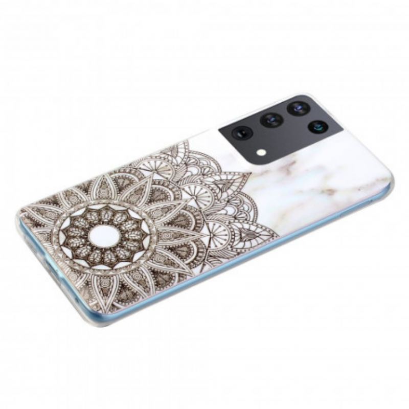 Capa Para Samsung Galaxy S21 Ultra 5G Mandala Marmorizada