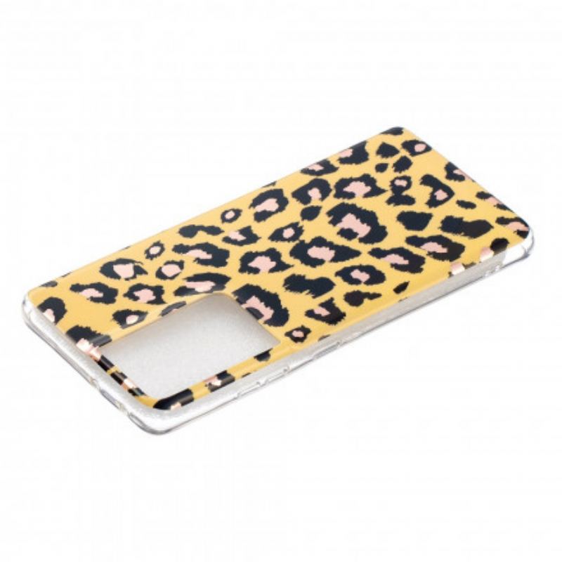 Capa Para Samsung Galaxy S21 Ultra 5G Mármore Estilo Leopardo