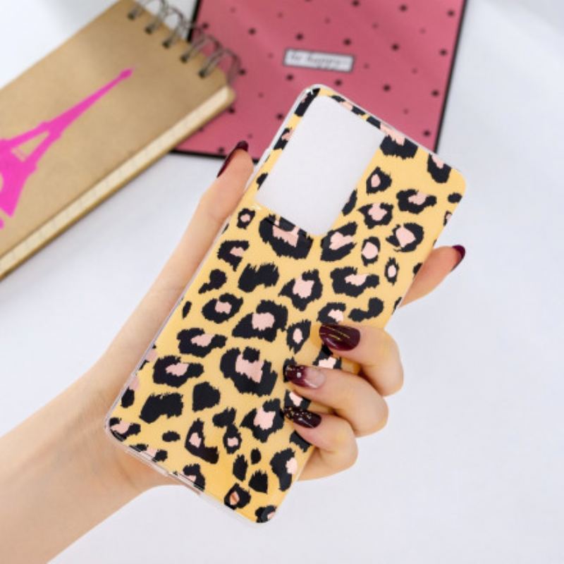 Capa Para Samsung Galaxy S21 Ultra 5G Mármore Estilo Leopardo