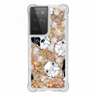 Capa Para Samsung Galaxy S21 Ultra 5G Mr Dog Lantejoulas