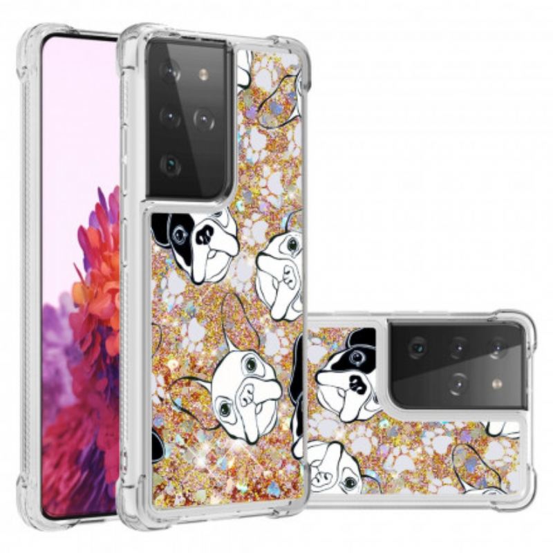 Capa Para Samsung Galaxy S21 Ultra 5G Mr Dog Lantejoulas