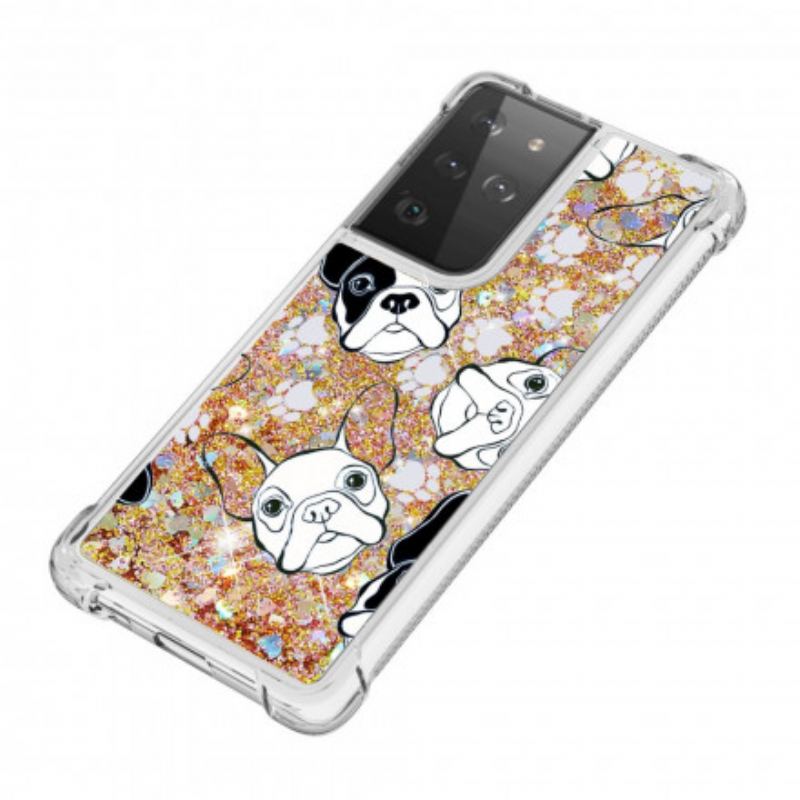 Capa Para Samsung Galaxy S21 Ultra 5G Mr Dog Lantejoulas