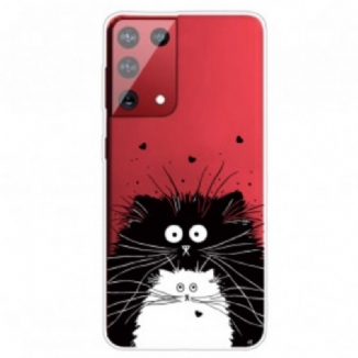 Capa Para Samsung Galaxy S21 Ultra 5G Olha Os Gatos