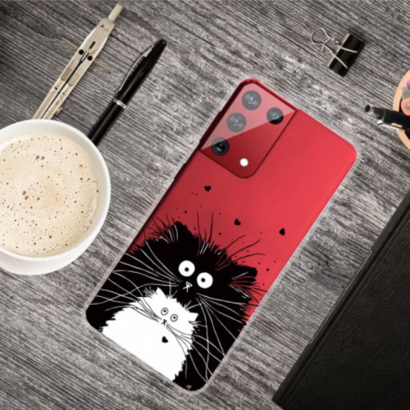 Capa Para Samsung Galaxy S21 Ultra 5G Olha Os Gatos