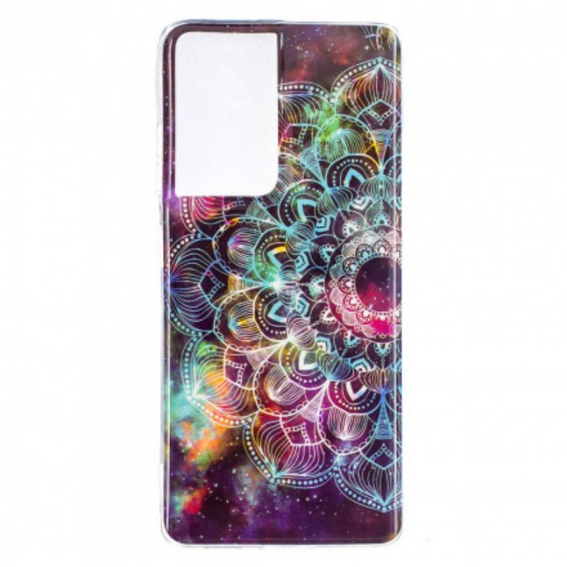 Capa Para Samsung Galaxy S21 Ultra 5G Série Floral Fluorescente