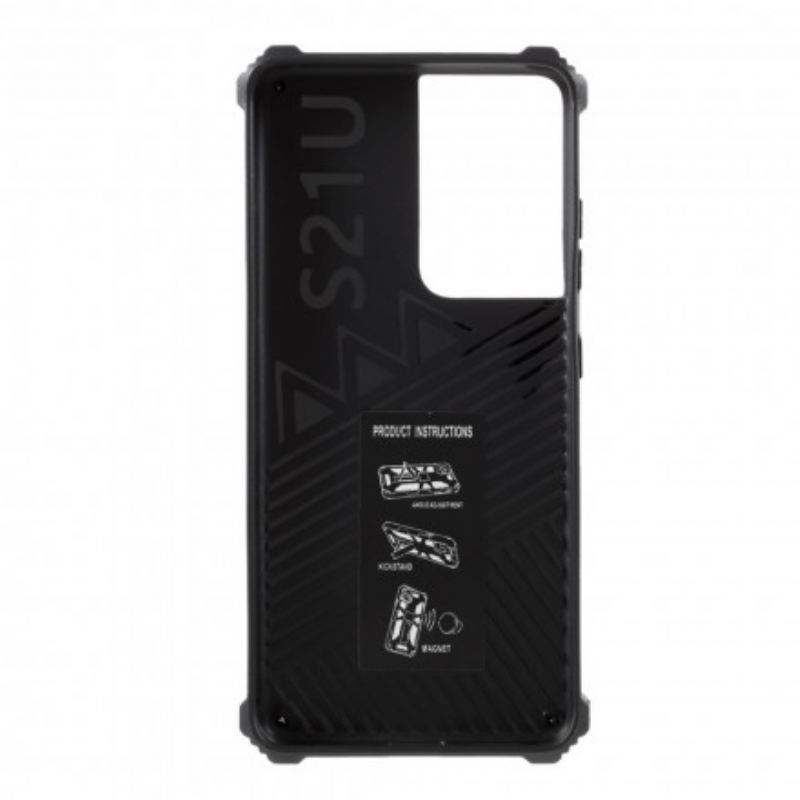 Capa Para Samsung Galaxy S21 Ultra 5G Suporte Removível Bicolor