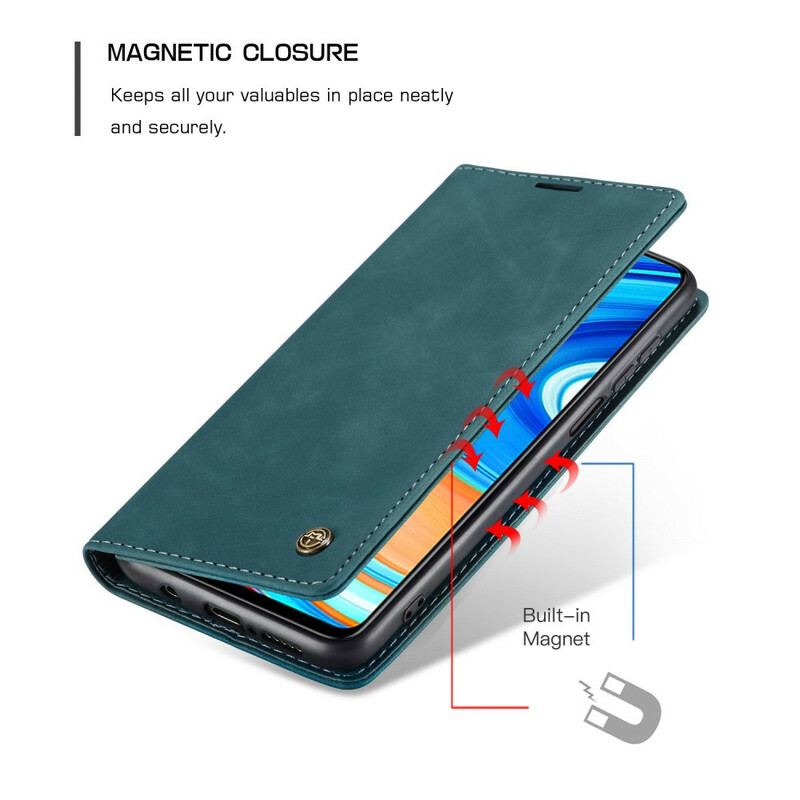 Capa De Celular Para Xiaomi Redmi Note 9S / 9 Pro Flip Caseme Couro Sintético