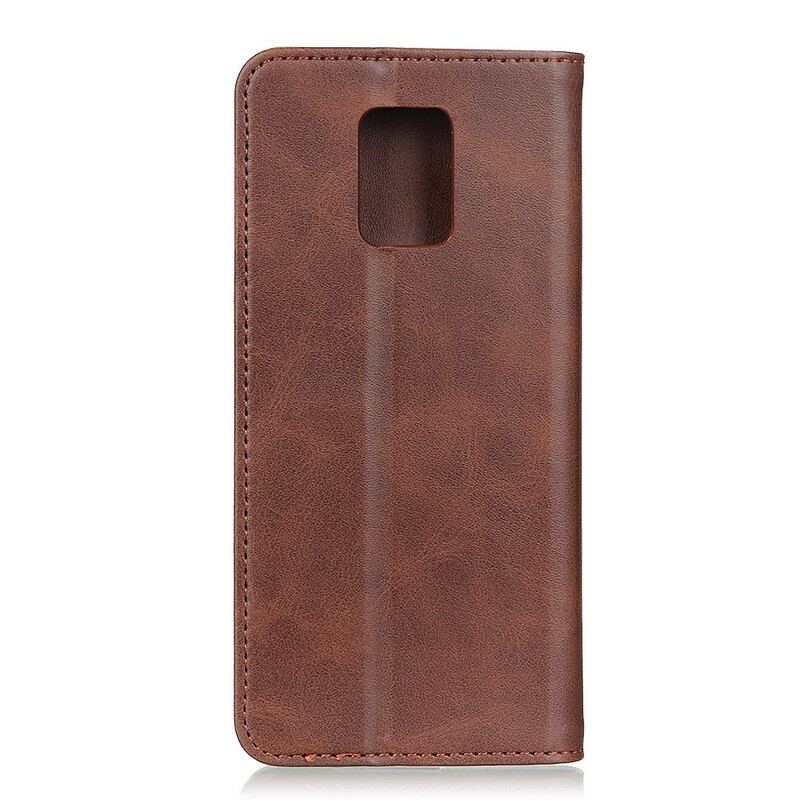 Capa De Celular Para Xiaomi Redmi Note 9S / 9 Pro Flip Couro Rachado Elegância