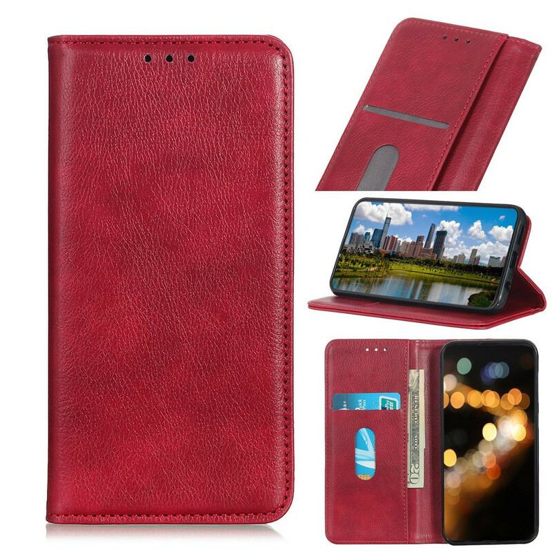 Capa De Celular Para Xiaomi Redmi Note 9S / 9 Pro Flip Couro Rachado Elegância