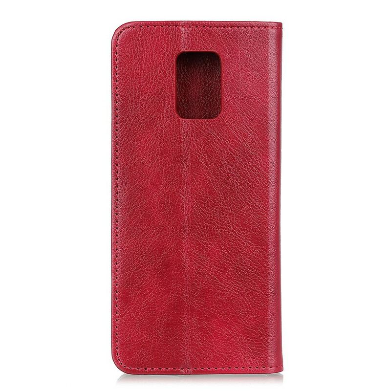 Capa De Celular Para Xiaomi Redmi Note 9S / 9 Pro Flip Couro Rachado Elegância