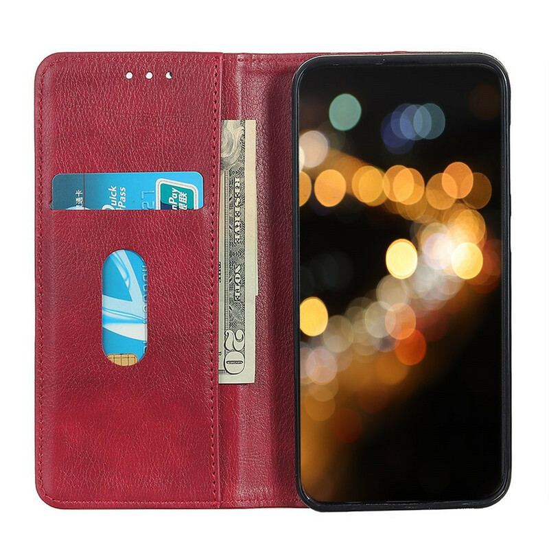 Capa De Celular Para Xiaomi Redmi Note 9S / 9 Pro Flip Couro Rachado Elegância