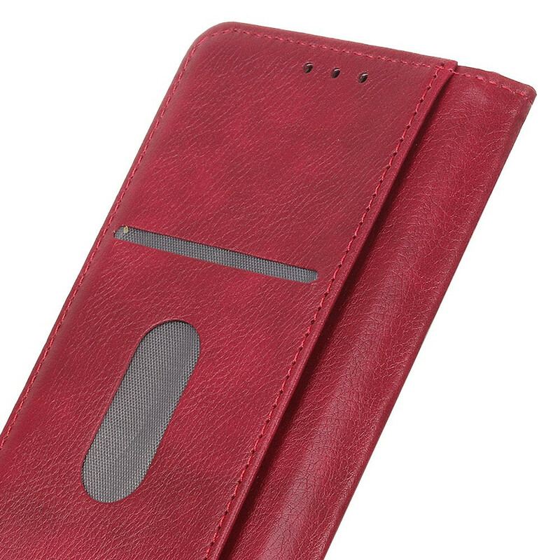 Capa De Celular Para Xiaomi Redmi Note 9S / 9 Pro Flip Couro Rachado Elegância