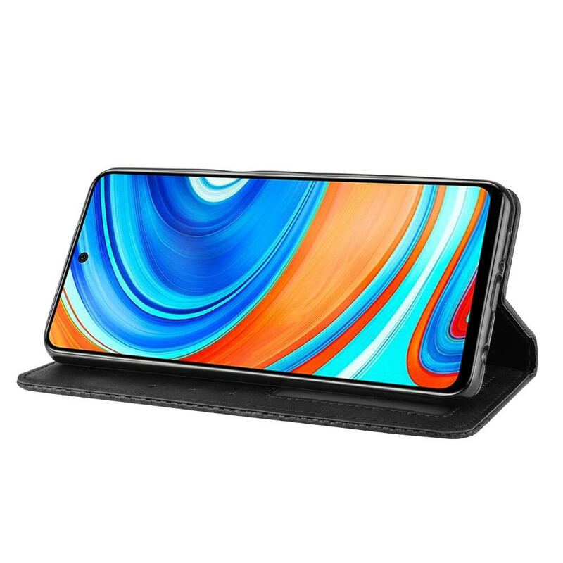 Capa De Celular Para Xiaomi Redmi Note 9S / 9 Pro Flip Efeito Couro Vintage Estilizado