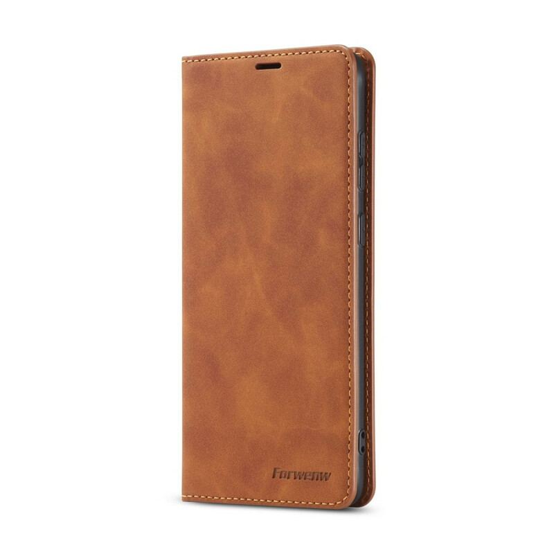 Capa De Celular Para Xiaomi Redmi Note 9S / 9 Pro Flip Forwenw Efeito Couro