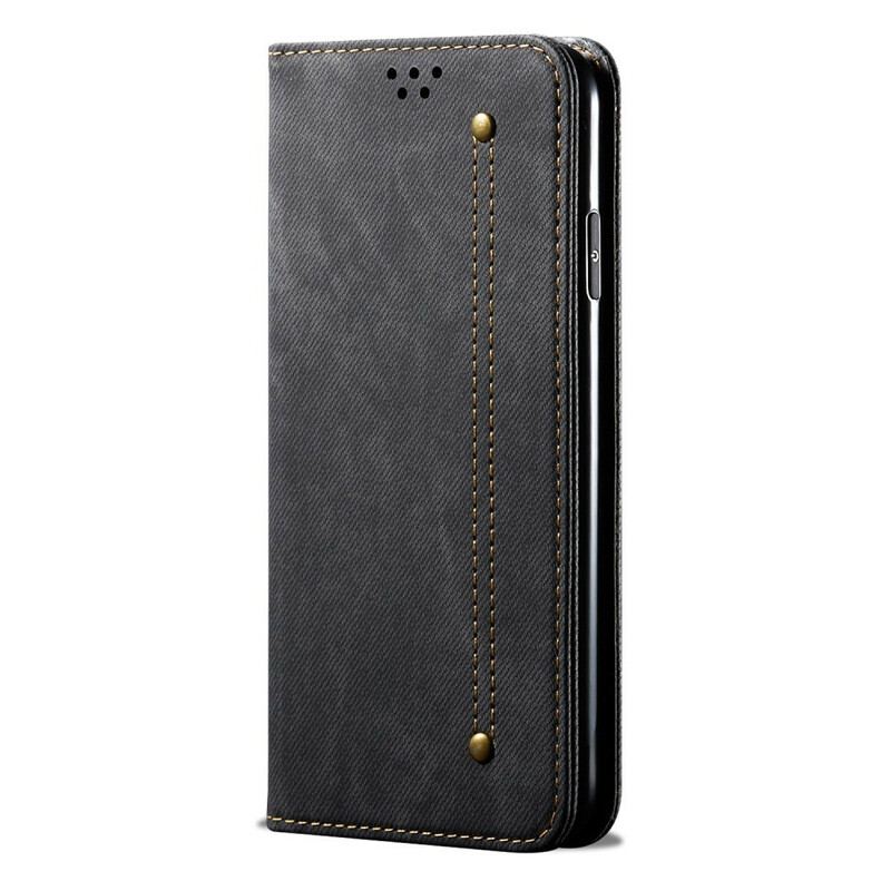 Capa De Celular Para Xiaomi Redmi Note 9S / 9 Pro Flip Tecido Jeans