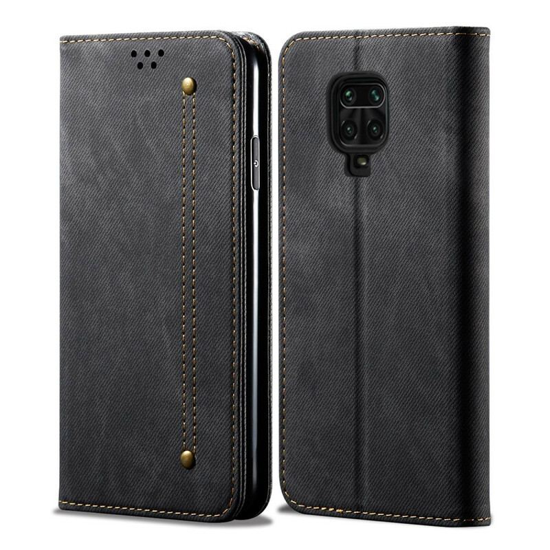 Capa De Celular Para Xiaomi Redmi Note 9S / 9 Pro Flip Tecido Jeans