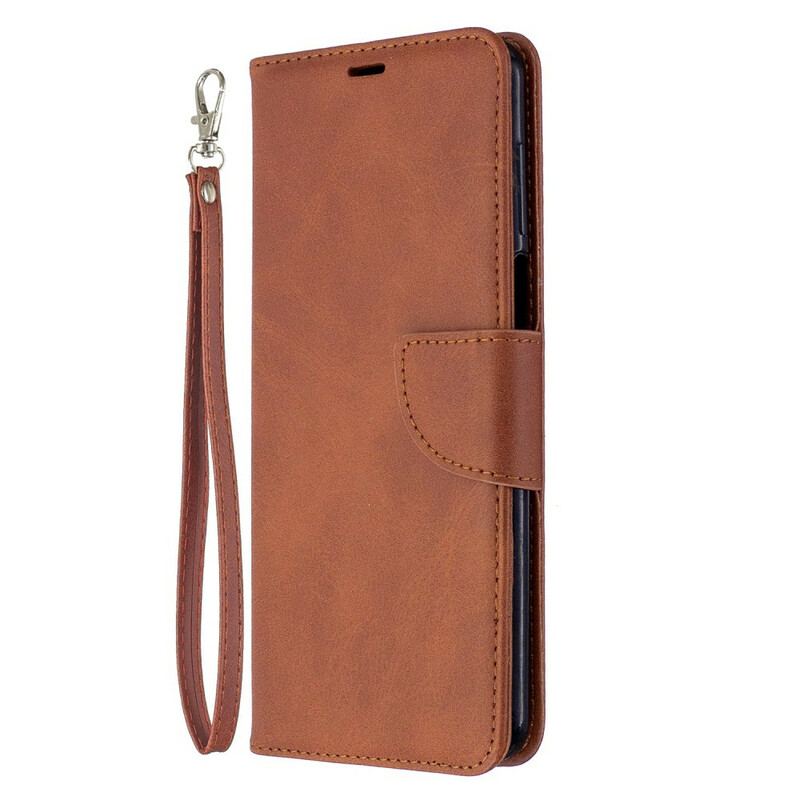 Capa De Couro Para Xiaomi Redmi Note 9S / 9 Pro De Cordão Estilo De Couro Com Tiras