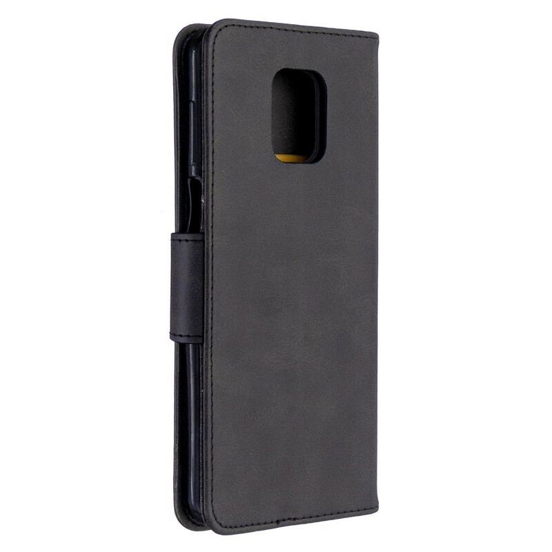 Capa De Couro Para Xiaomi Redmi Note 9S / 9 Pro De Cordão Estilo De Couro Com Tiras