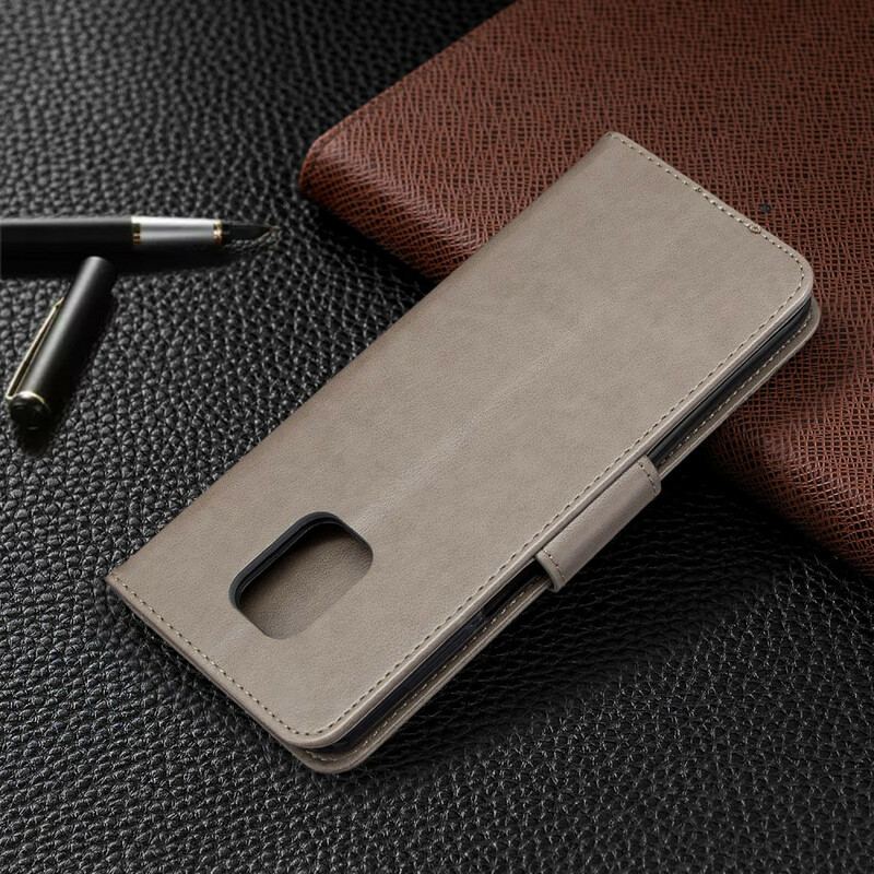 Capa De Couro Para Xiaomi Redmi Note 9S / 9 Pro De Cordão Tanga Borboletas