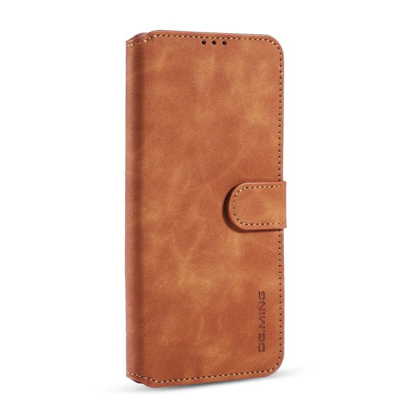 Capa De Couro Para Xiaomi Redmi Note 9S / 9 Pro Dg.ming Retro