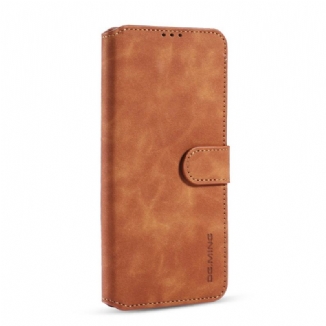 Capa De Couro Para Xiaomi Redmi Note 9S / 9 Pro Dg.ming Retro