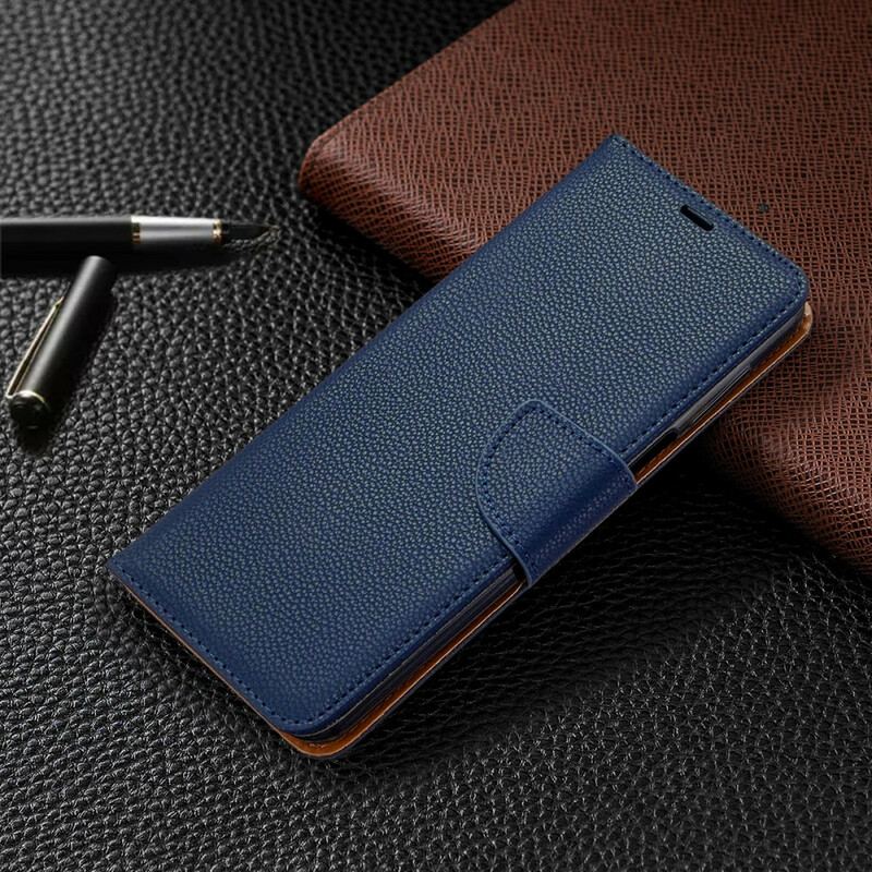 Capa De Couro Para Xiaomi Redmi Note 9S / 9 Pro Efeito Couro Lichia