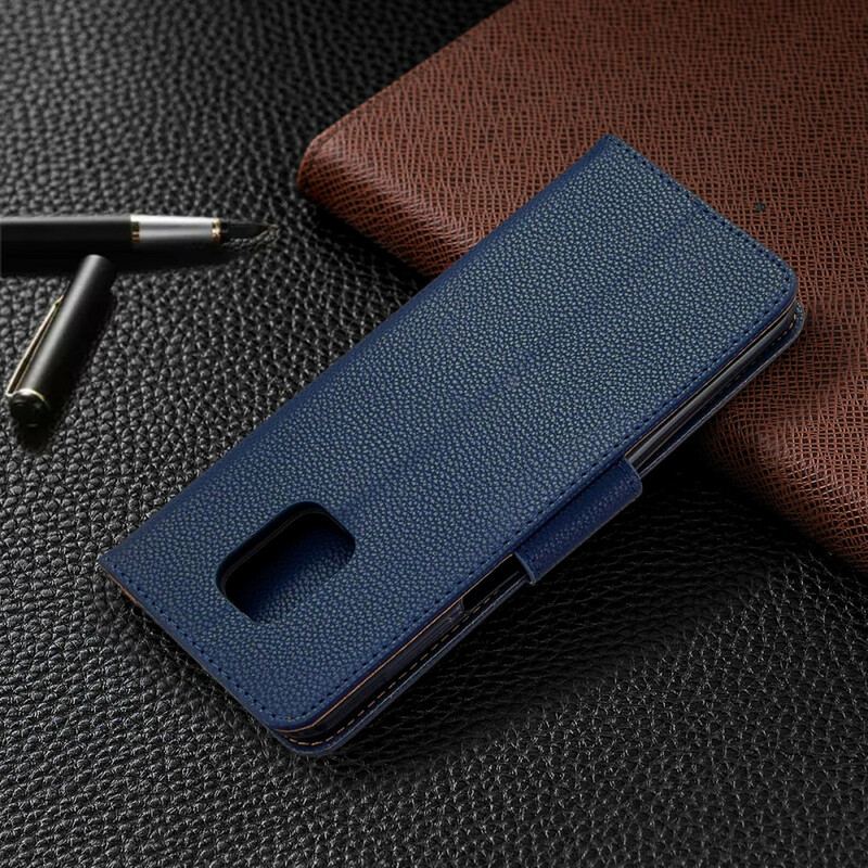 Capa De Couro Para Xiaomi Redmi Note 9S / 9 Pro Efeito Couro Lichia