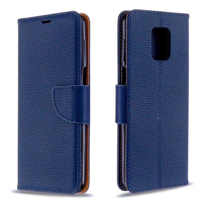 Capa De Couro Para Xiaomi Redmi Note 9S / 9 Pro Efeito Couro Lichia