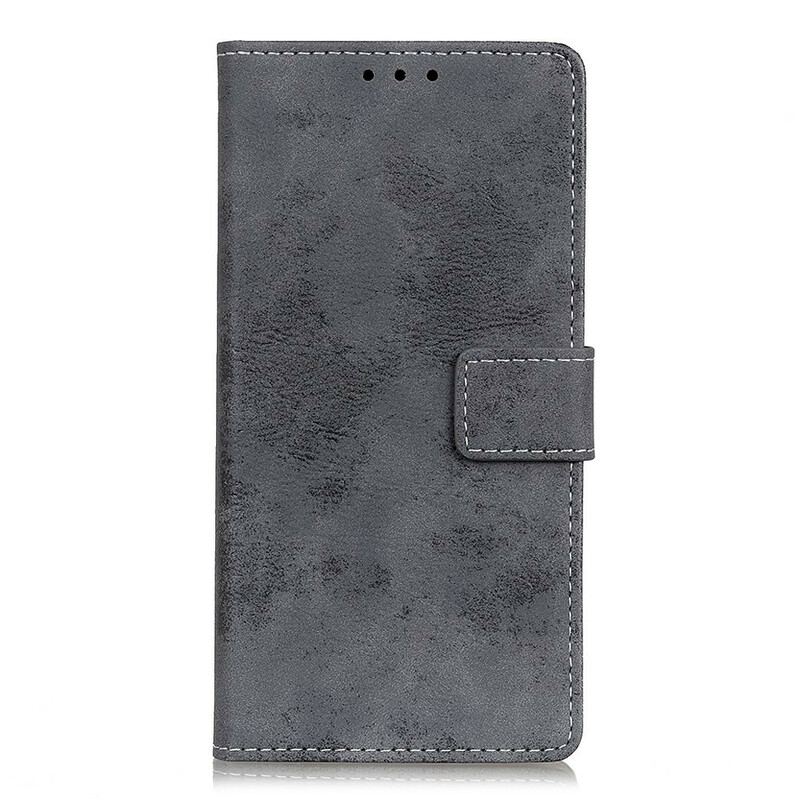 Capa De Couro Para Xiaomi Redmi Note 9S / 9 Pro Efeito Couro Vintage