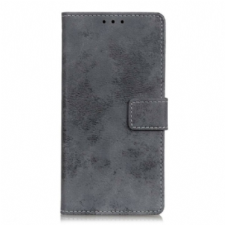 Capa De Couro Para Xiaomi Redmi Note 9S / 9 Pro Efeito Couro Vintage