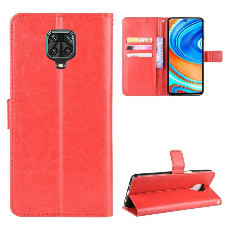 Capa De Couro Para Xiaomi Redmi Note 9S / 9 Pro Couro Falso Chamativo