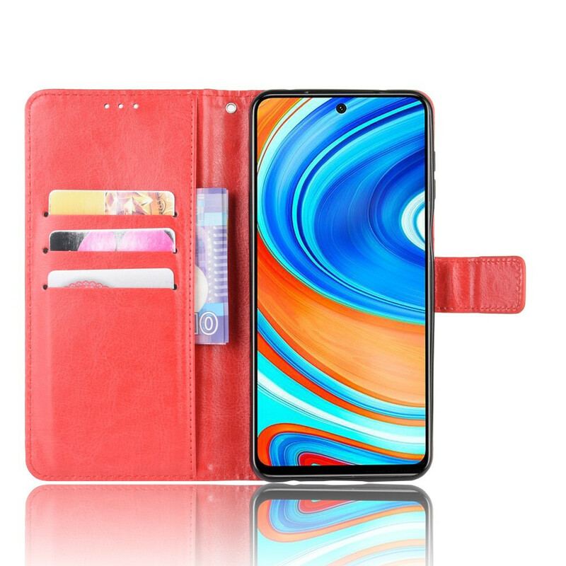 Capa De Couro Para Xiaomi Redmi Note 9S / 9 Pro Couro Falso Chamativo