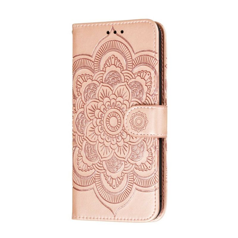 Capa De Couro Para Xiaomi Redmi Note 9S / 9 Pro Mandala Completa