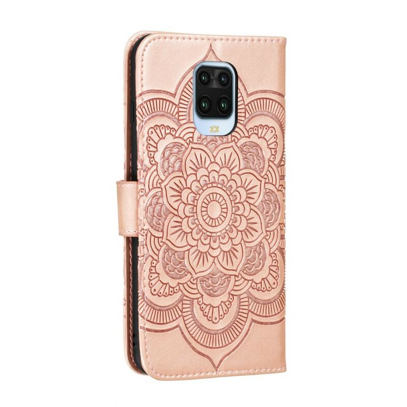 Capa De Couro Para Xiaomi Redmi Note 9S / 9 Pro Mandala Completa