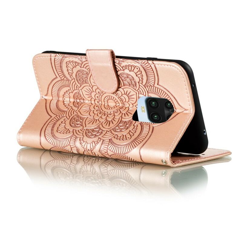 Capa De Couro Para Xiaomi Redmi Note 9S / 9 Pro Mandala Completa