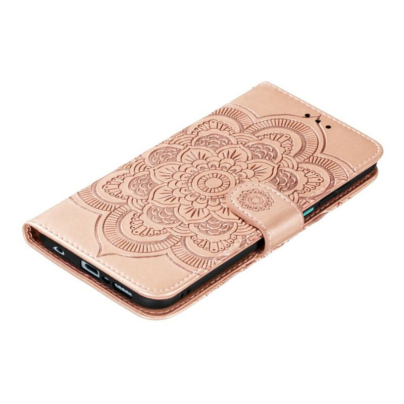 Capa De Couro Para Xiaomi Redmi Note 9S / 9 Pro Mandala Completa